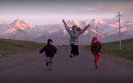 Kids-running-snowy-mountains