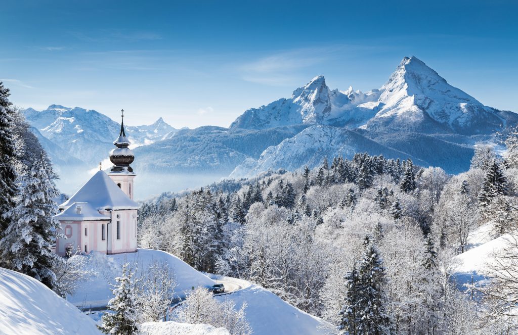 Alpine winter view